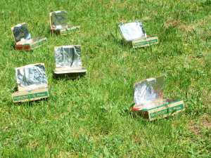 Solar Ovens cooking s'mores