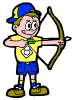 scout with bow and arrow
